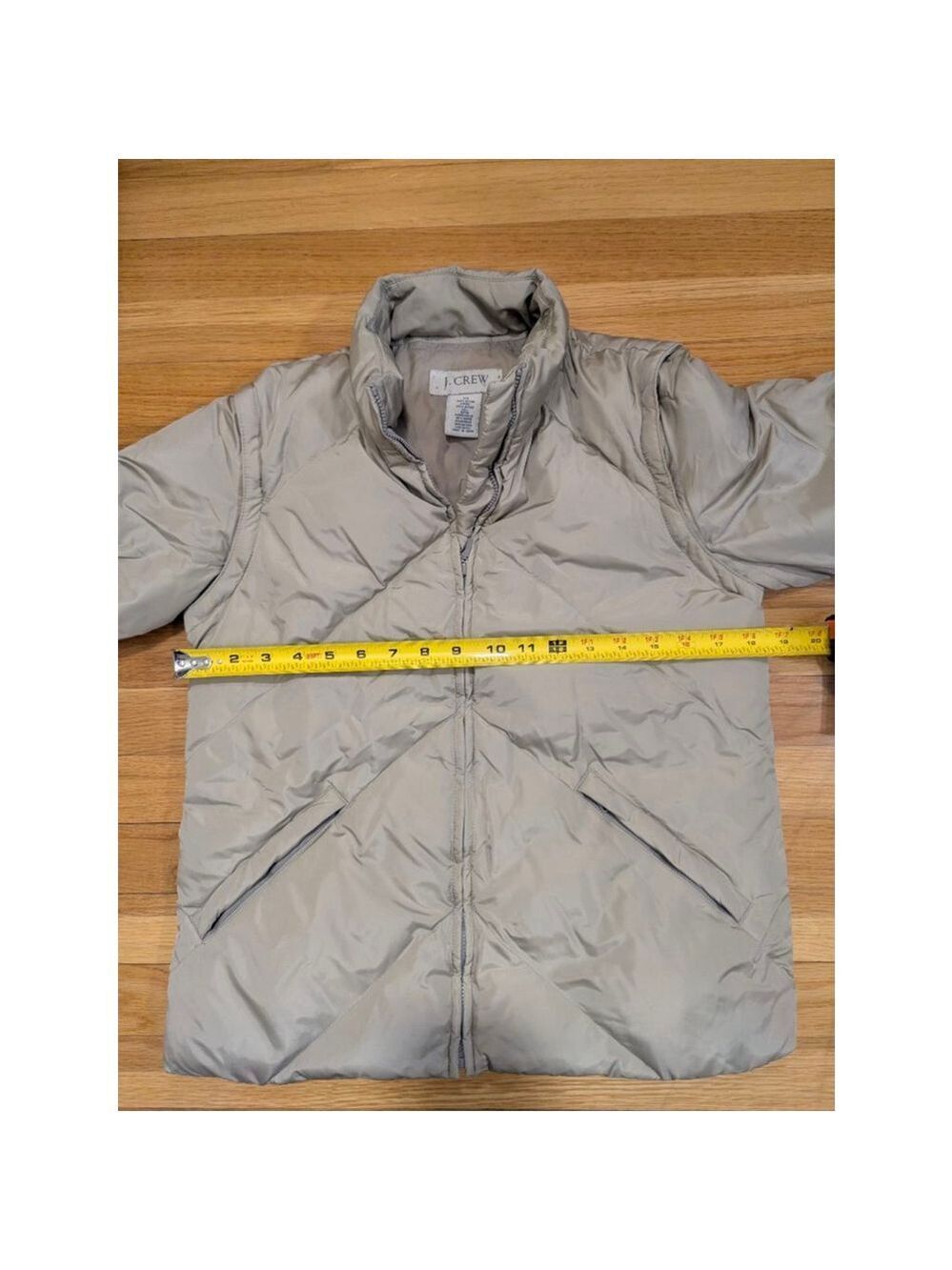 J Crew Down Convertible Puffer Jacket Vest Extra Small - Picture 6 of 12